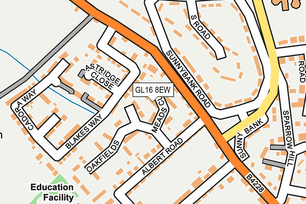GL16 8EW map - OS OpenMap – Local (Ordnance Survey)