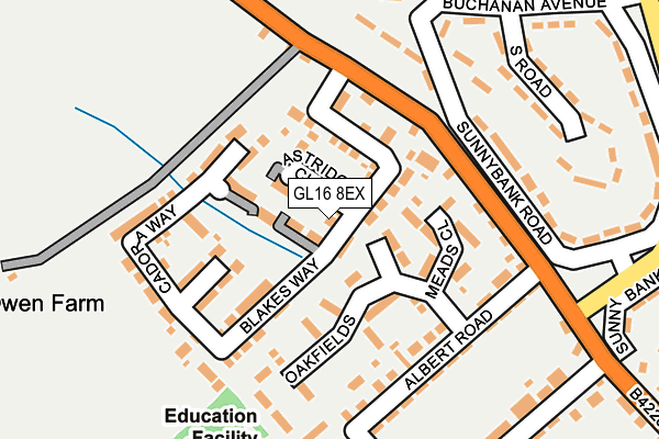 GL16 8EX map - OS OpenMap – Local (Ordnance Survey)