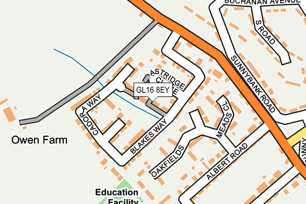 GL16 8EY map - OS OpenMap – Local (Ordnance Survey)