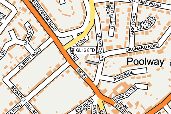 GL16 8FD map - OS OpenMap – Local (Ordnance Survey)