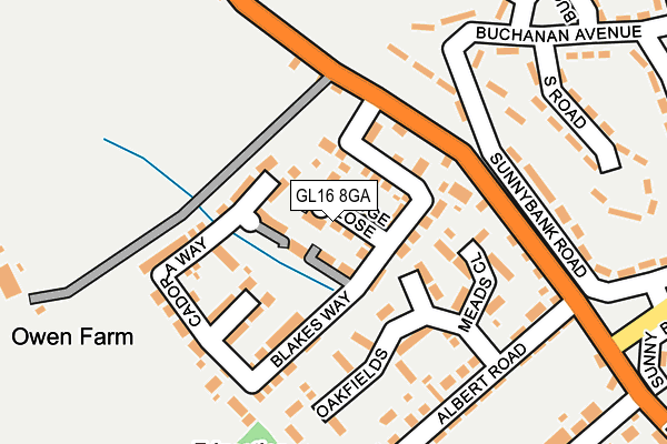 GL16 8GA map - OS OpenMap – Local (Ordnance Survey)
