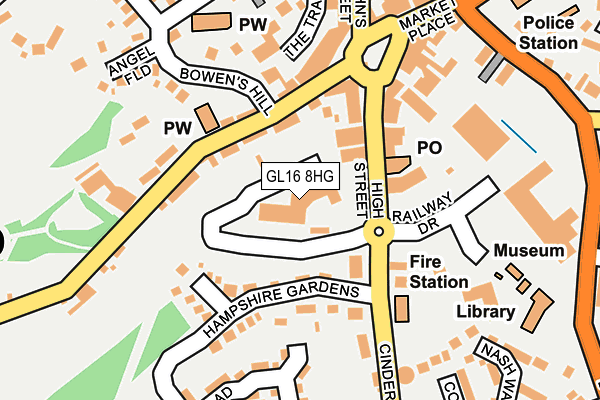 GL16 8HG map - OS OpenMap – Local (Ordnance Survey)