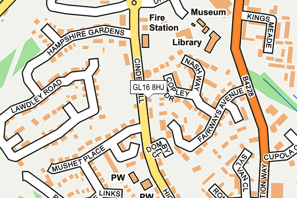 GL16 8HJ map - OS OpenMap – Local (Ordnance Survey)