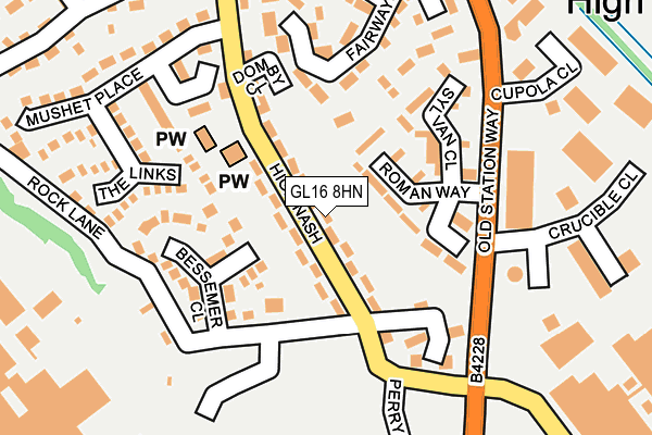GL16 8HN map - OS OpenMap – Local (Ordnance Survey)