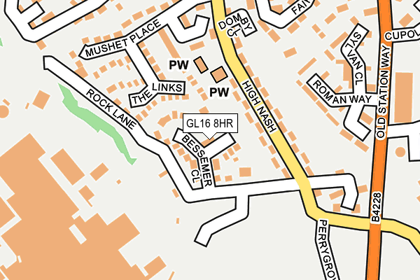 GL16 8HR map - OS OpenMap – Local (Ordnance Survey)