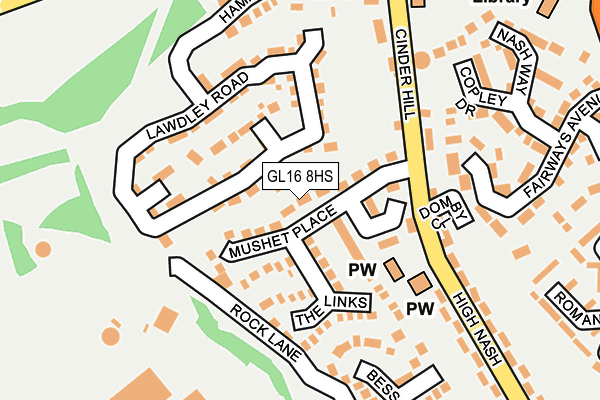 GL16 8HS map - OS OpenMap – Local (Ordnance Survey)