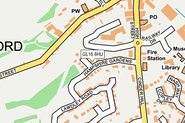 GL16 8HU map - OS OpenMap – Local (Ordnance Survey)