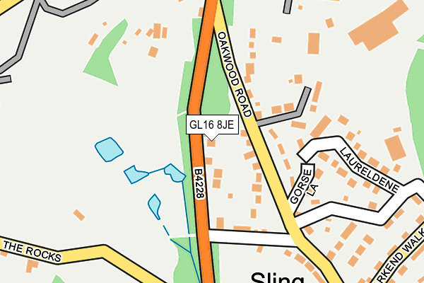 GL16 8JE map - OS OpenMap – Local (Ordnance Survey)