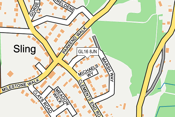 GL16 8JN map - OS OpenMap – Local (Ordnance Survey)
