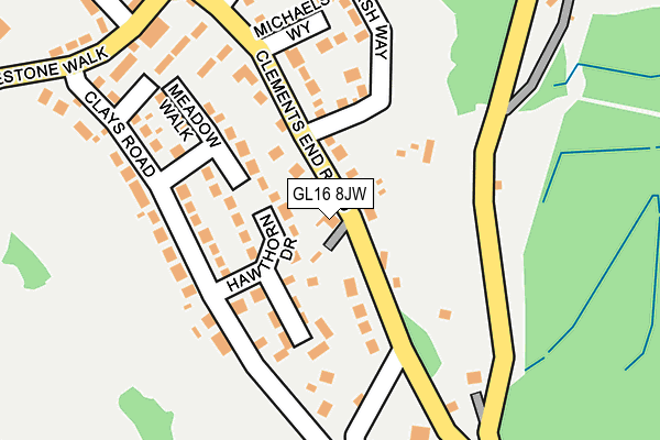 GL16 8JW map - OS OpenMap – Local (Ordnance Survey)