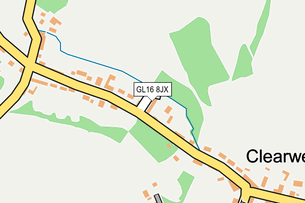 GL16 8JX map - OS OpenMap – Local (Ordnance Survey)