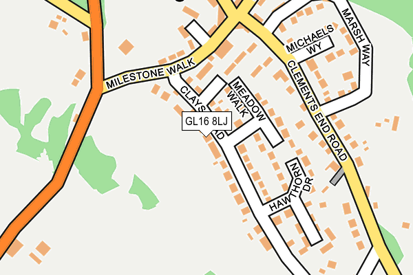 GL16 8LJ map - OS OpenMap – Local (Ordnance Survey)