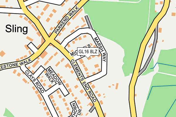 GL16 8LZ map - OS OpenMap – Local (Ordnance Survey)