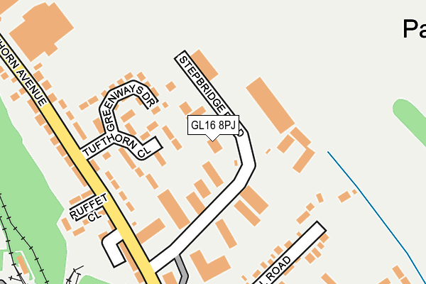 GL16 8PJ map - OS OpenMap – Local (Ordnance Survey)
