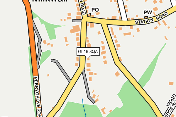 GL16 8QA map - OS OpenMap – Local (Ordnance Survey)
