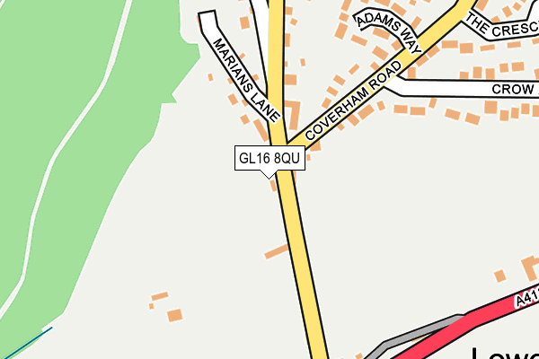 GL16 8QU map - OS OpenMap – Local (Ordnance Survey)