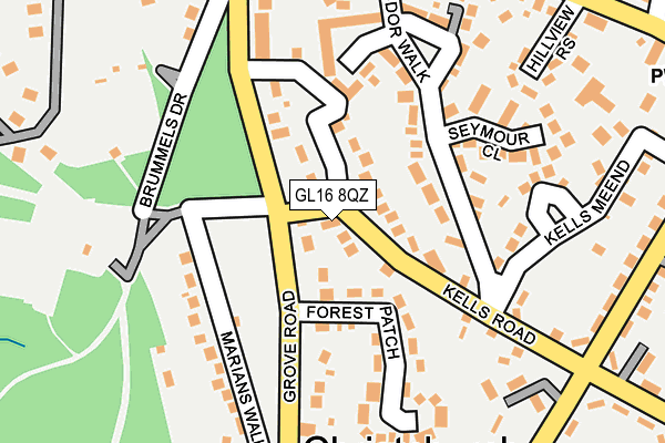 GL16 8QZ map - OS OpenMap – Local (Ordnance Survey)