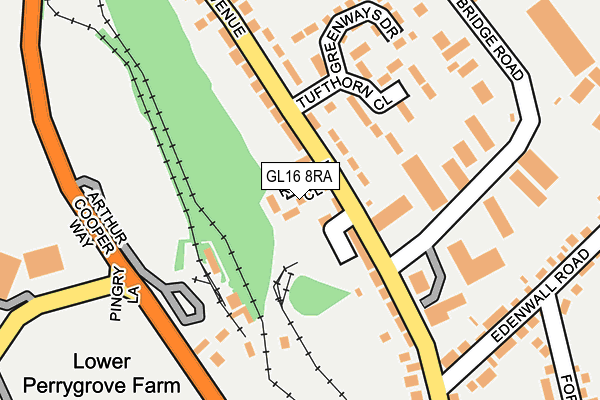 GL16 8RA map - OS OpenMap – Local (Ordnance Survey)