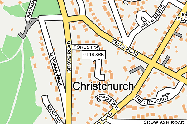 GL16 8RB map - OS OpenMap – Local (Ordnance Survey)