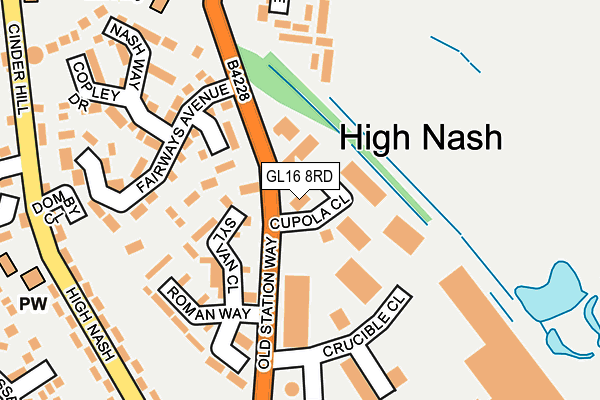 GL16 8RD map - OS OpenMap – Local (Ordnance Survey)