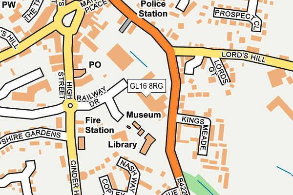 GL16 8RG map - OS OpenMap – Local (Ordnance Survey)