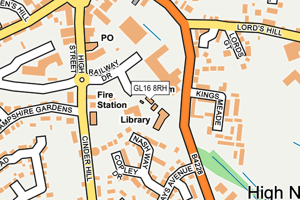 GL16 8RH map - OS OpenMap – Local (Ordnance Survey)