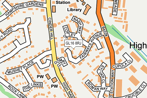 GL16 8RJ map - OS OpenMap – Local (Ordnance Survey)