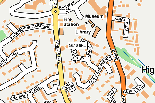 GL16 8RL map - OS OpenMap – Local (Ordnance Survey)