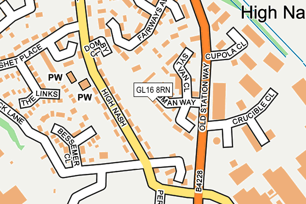 GL16 8RN map - OS OpenMap – Local (Ordnance Survey)