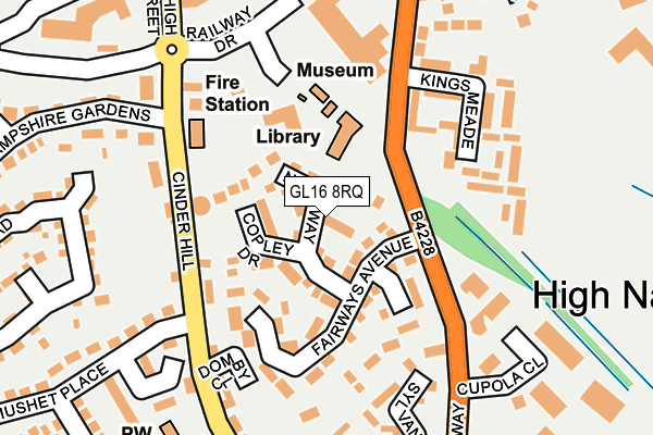 GL16 8RQ map - OS OpenMap – Local (Ordnance Survey)