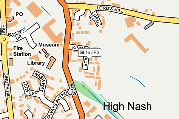 GL16 8RS map - OS OpenMap – Local (Ordnance Survey)