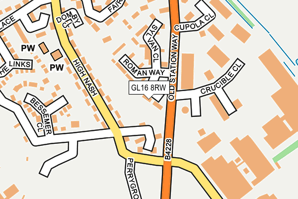 GL16 8RW map - OS OpenMap – Local (Ordnance Survey)