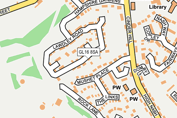 GL16 8SA map - OS OpenMap – Local (Ordnance Survey)