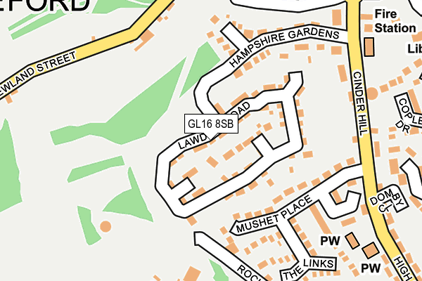 GL16 8SB map - OS OpenMap – Local (Ordnance Survey)