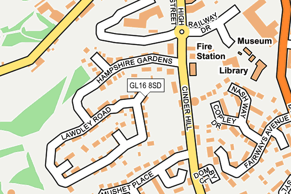 GL16 8SD map - OS OpenMap – Local (Ordnance Survey)
