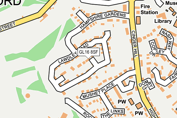 GL16 8SF map - OS OpenMap – Local (Ordnance Survey)