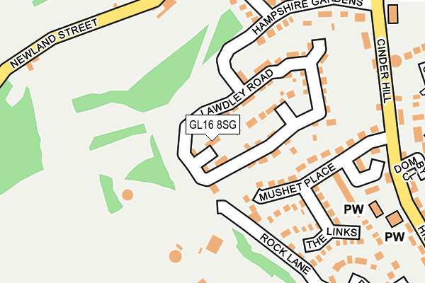 GL16 8SG map - OS OpenMap – Local (Ordnance Survey)