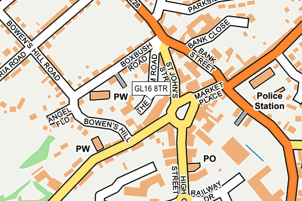 GL16 8TR map - OS OpenMap – Local (Ordnance Survey)