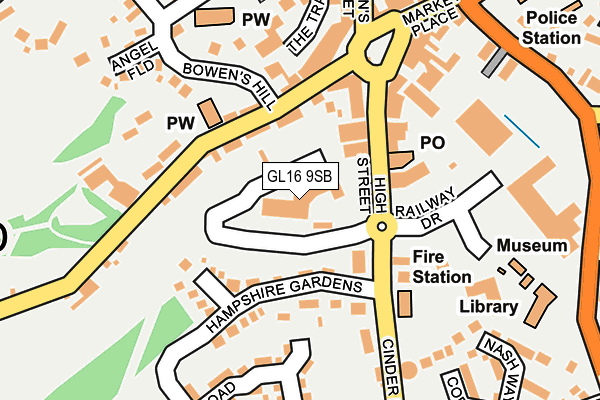 GL16 9SB map - OS OpenMap – Local (Ordnance Survey)