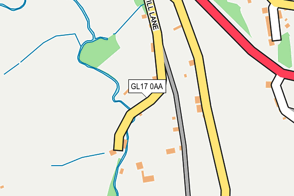 GL17 0AA map - OS OpenMap – Local (Ordnance Survey)