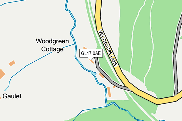 GL17 0AE map - OS OpenMap – Local (Ordnance Survey)