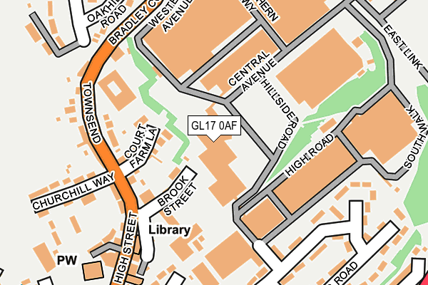 GL17 0AF map - OS OpenMap – Local (Ordnance Survey)
