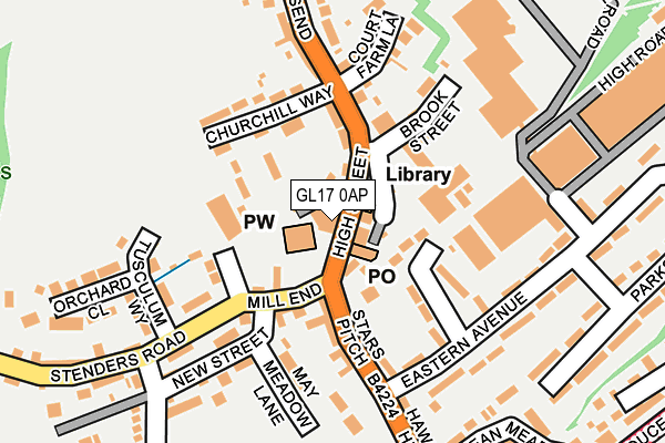 GL17 0AP map - OS OpenMap – Local (Ordnance Survey)