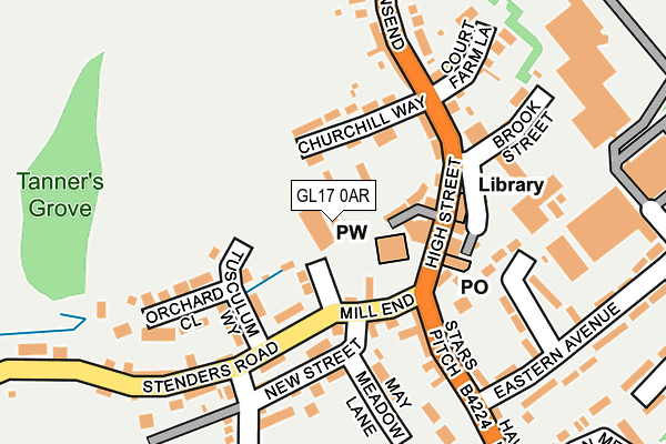 GL17 0AR map - OS OpenMap – Local (Ordnance Survey)