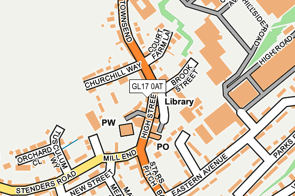 GL17 0AT map - OS OpenMap – Local (Ordnance Survey)