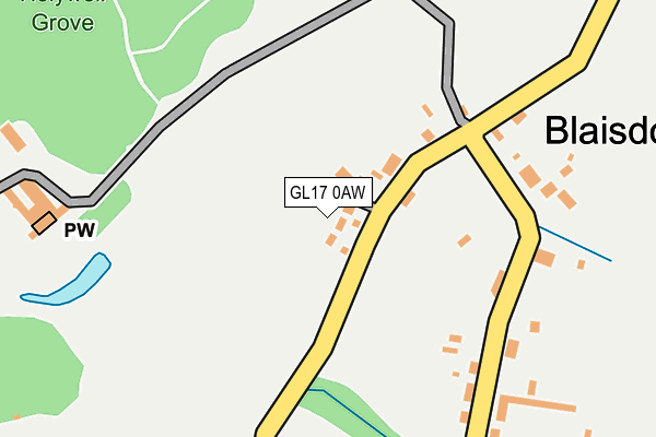 GL17 0AW map - OS OpenMap – Local (Ordnance Survey)