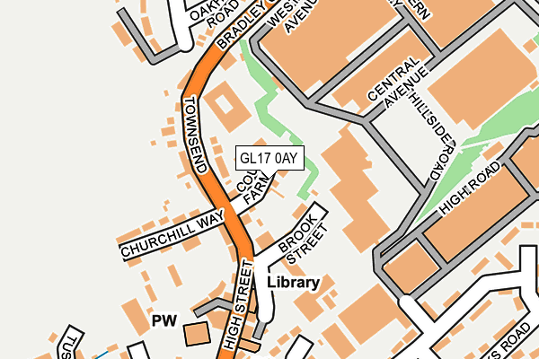 GL17 0AY map - OS OpenMap – Local (Ordnance Survey)