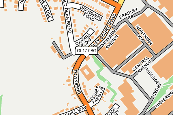 GL17 0BG map - OS OpenMap – Local (Ordnance Survey)