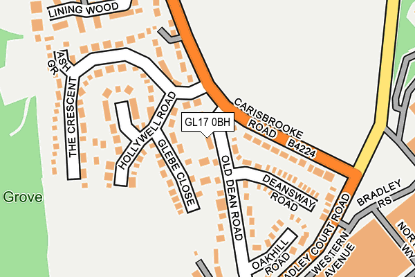 GL17 0BH map - OS OpenMap – Local (Ordnance Survey)