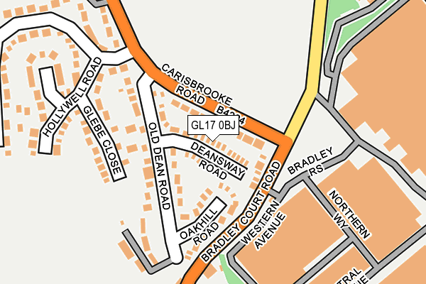 GL17 0BJ map - OS OpenMap – Local (Ordnance Survey)